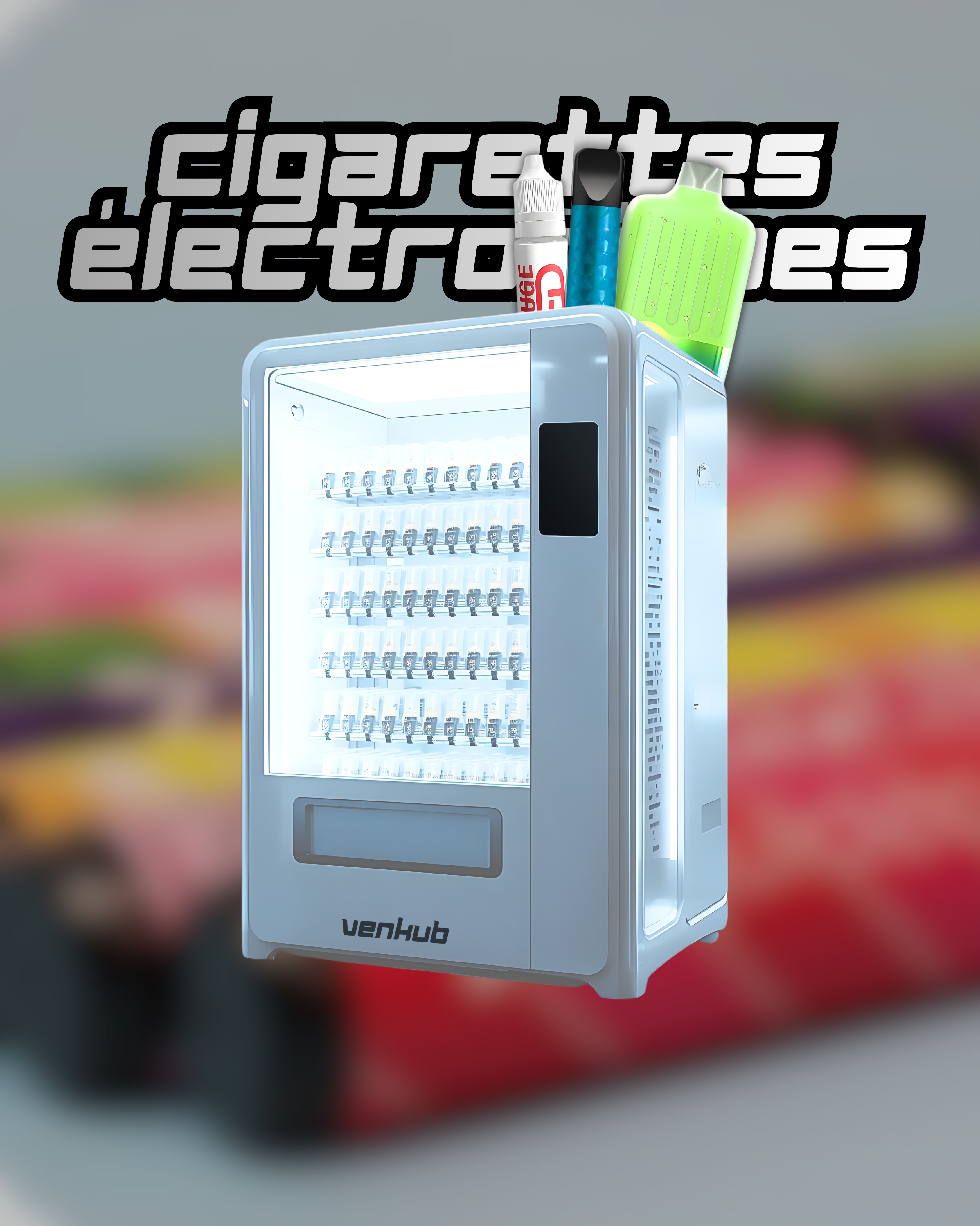 Distributeur automatique de cigarettes électroniques